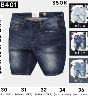 Quần Short Jeans Nam Wash Gối Hàng Cao Cấp (Có Size 36) - QB401