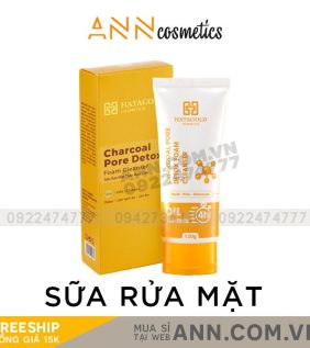 Sữa Rửa Mặt Than Hoạt Tính Hatagold Cosmetics - 8936214120031