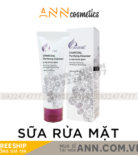 Sữa Rửa Mặt Than Hoạt Tính Charme Charcoal Purifying Cleanser - 8809085103123