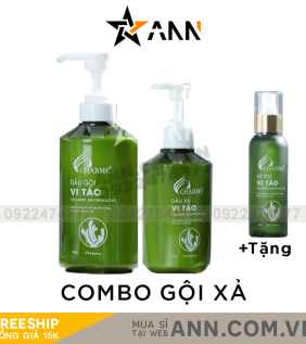 Combo Gội Xả Vi Tảo Charme Tặng Xịt Tóc - GOIXACHARME01