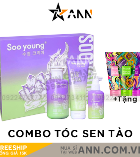 Combo Gội Xả Xịt Tóc Sen Tảo Soo Young - COMBOSENTAO01