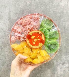 Set Trái Cây Sấy Dẻo Mix 3 Vị Hộp Khía 400g (Đào vàng - Kiwi - Đào phấn) - TTCM3VHK