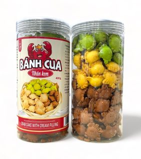 Bánh Cua Nhân Kem Mix 3 Vị Thơm Ngon 400g - 8936208935634