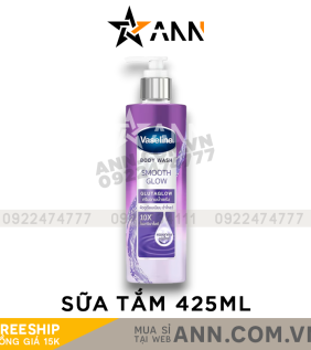 Sữa Tắm Màu Tím Vaseline Body Wash Smooth Glow 10X 425ml - 8851932459754