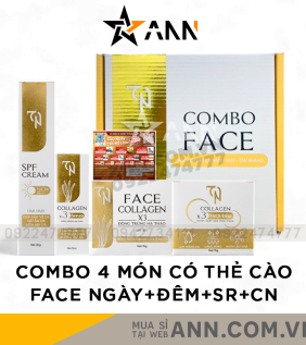 Combo Kem Face Ngày Đêm Collagen X3 TN Mỹ Phẩm Đông Anh - CBNGAYDEMTN