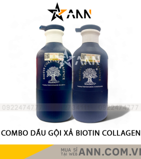 Combo Dầu Gội Xả Biotin Collagen Màu Xanh Phục Hồi Siêu Cấp Voudioty 500ml - GOIXABIOTIN02