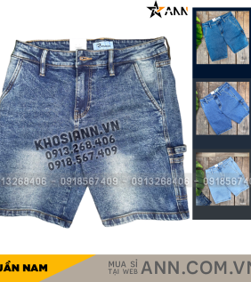 Quần Short Jeans Nam Rurumen Cao Cấp Chất Liệu Co Giãn (Có size 36) - QB436