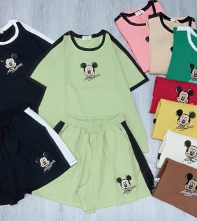 Đồ bộ quần đùi áo tay ngắn in hình chươt Mickey nhỏ - DBO4958